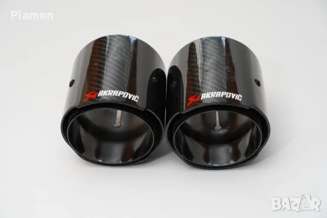 Карбонови накрайници за ауспух тип Akrapovic Carbon (2 бр. / 65 mm), снимка 6 - Аксесоари и консумативи - 55586781