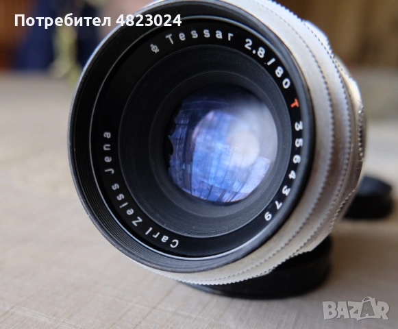Carl Zeiss Jena Tessar T 80MM f2.8 Lens. Exakta (EXA) Mount, снимка 3 - Обективи и филтри - 54664423