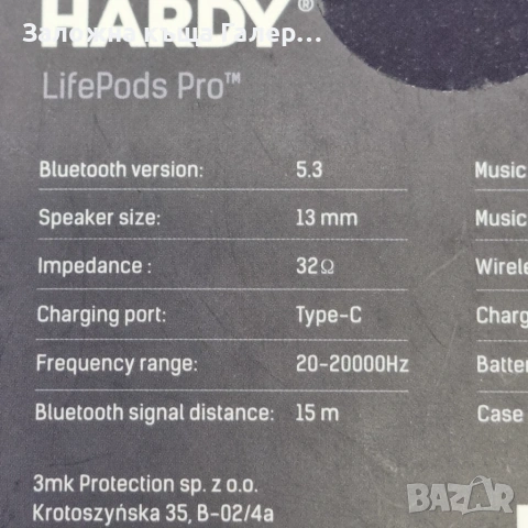 Безжични Bluetooth слушалки 3mk HARDY LifePods Pro – нови, запечатани, снимка 4 - Друга електроника - 54943694