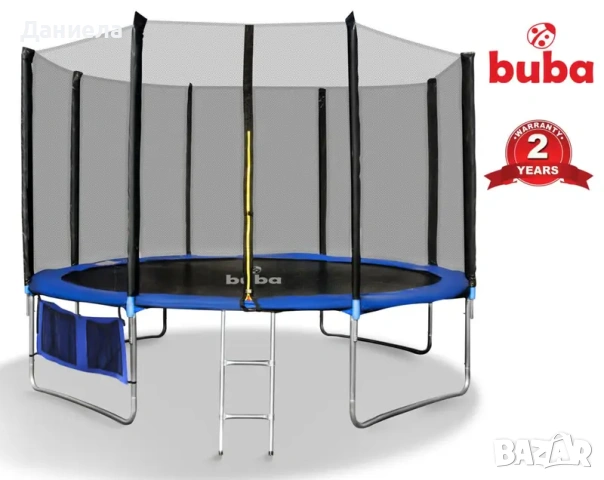 Buba детски батут с мрежа 14″ 427 см