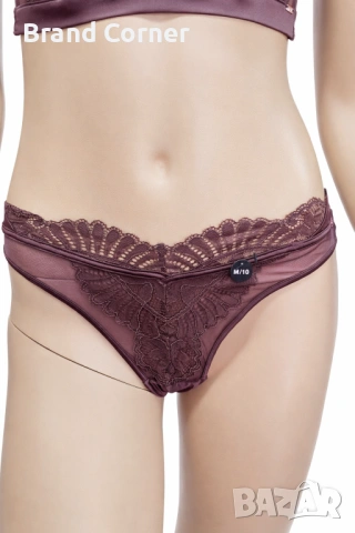 Дамско долнище Hunkemöller, размер M – бордо с дантела