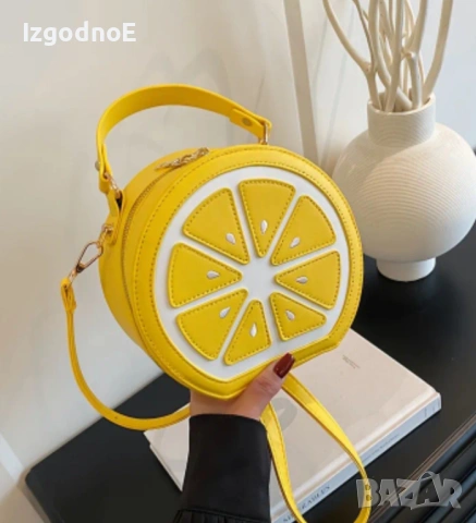 Свежа лятна жълта чанта лимон, снимка 5 - Чанти - 54371296