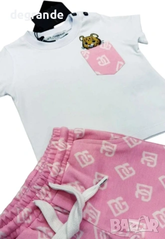 🎀Комплект за бебе D&G с къси панталонки, снимка 2 - Комплекти за бебе - 54814057