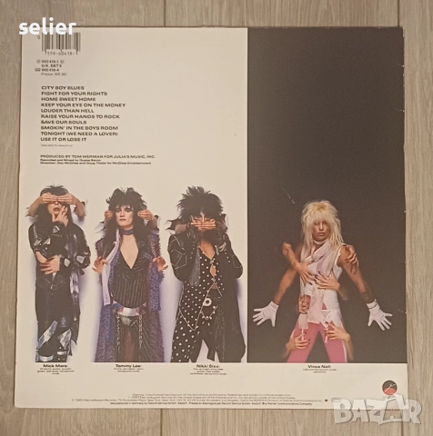 Mötley Crüe ‎– Theatre Of Pain Издание 🇬🇧 🇩🇪 UK/GERMANY 1985г -Бял лейбъл Състояние на винила:NE, снимка 2 - Грамофонни плочи - 55147987