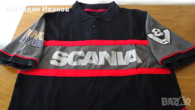 Scania King of the Road мъжка поло блуза Скания, снимка 4 - Блузи - 54656610