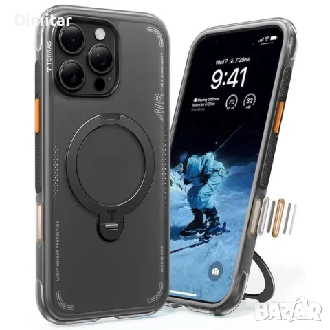 Torras Ostand Q3 Air iPhone 16 Pro Case Калъф Кейс
