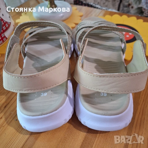 Нови сандали в бежово, снимка 3 - Сандали - 54998253