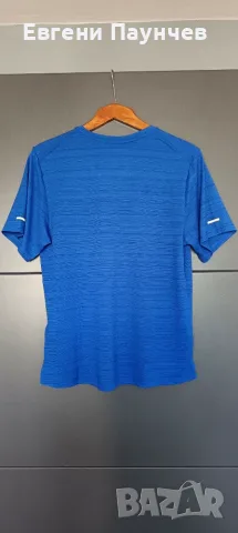 Nike running размер S мъжка спортна тениска син цвят , снимка 2 - Тениски - 55425116