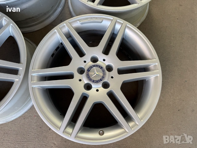 4 бр. оригинални алуминиеви джанти Mercedes AMG 17 цола 5x112 , централен отвор 66.6, снимка 3 - Гуми и джанти - 54852652