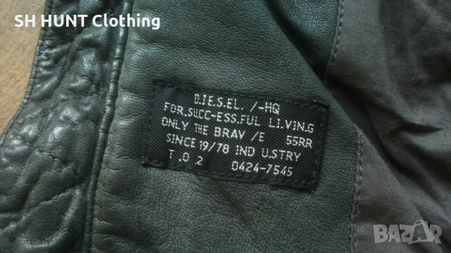 DIESEL LEATHER Jacket Размер XL мъжко яке естествена кожа 18-27, снимка 14 - Якета - 54804741