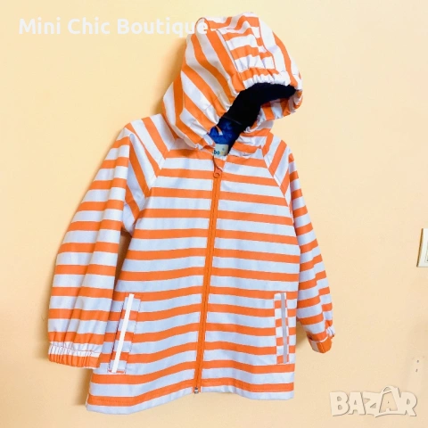 Детско яке за дъжд Kuniboo – Оранжево райе от 2 до 4 г за момичета и момчета