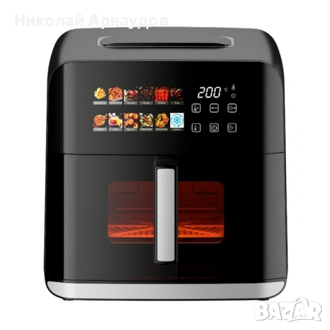 Фритюрник с горещ въздух Oliver Voltz OV51980CF, 1800W, 8 литра Горен и Долен нагревател , снимка 2 - Фритюрници - 54370354