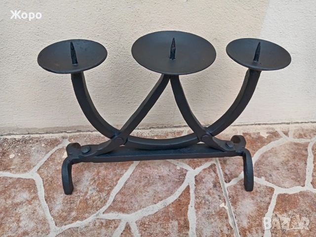 старинни ръчно изработени свещници свещник, снимка 10 - Антикварни и старинни предмети - 54220375