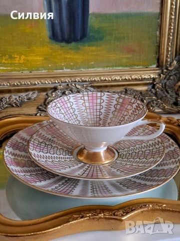 Троен сет, ретро порцелан , снимка 3 - Сервизи - 54168410