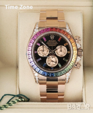 Rolex Cosmograph Daytona 40mm White Gold "Rainbow" Automatic Дамски / Унисекс Различни Варианти, снимка 13 - Дамски - 54047440