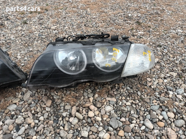ляв и десен фар и мигач за бмв е46 с ангелски очи /рингове/ BMW E46, снимка 3 - Части - 54444524
