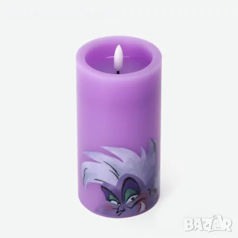 Нова Disney Villains Ursula LED свещ лилава с реалистичен пламък восъчен ефект, снимка 3 - Декорация за дома - 55582618