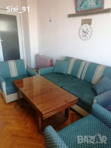 Холна гарнитура / Диван с фотьойли и масичка