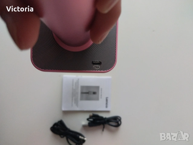 Безжичен караоке микрофон Lenco BMC-80 Pink – Bluetooth, вградени говорители, снимка 6 - Музикални играчки - 54546919