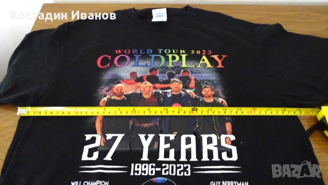 Coldplay Tour 2023 рок концерт тениска Колдплей, снимка 8 - Тениски - 54998088