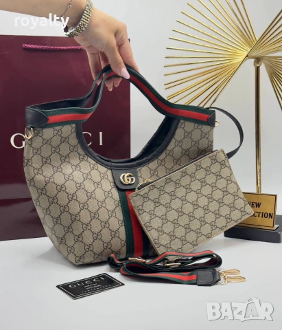 Gucci Нова Дамска Кожена Гучи Различни Цветове , снимка 7 - Чанти - 55152538