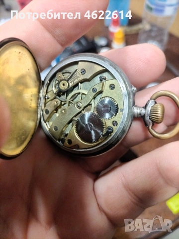 СТАР ДЖОБЕН СРЕБЪРЕН ЧАСОВНИК , снимка 3 - Джобни - 54289440