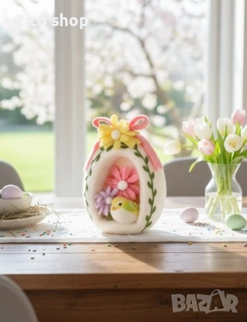 Великденско яйце от филц , снимка 12 - Декорация за дома - 54023451