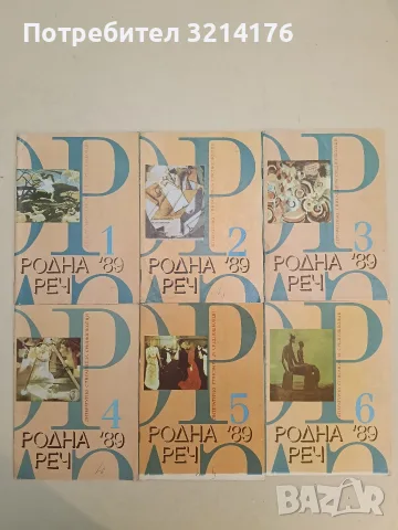 Родна реч. Бр. 1-6 / 1989 – Колектив