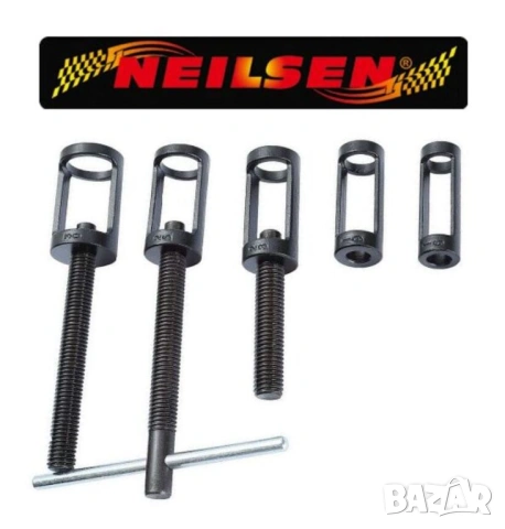 Оригинал NEILSEN Английски К-т 10-в-1 СКОБА за Пружини Ø16-30мм Клапани Двигател Бензин Дизел БАРТЕР, снимка 6 - Куфари с инструменти - 54139576