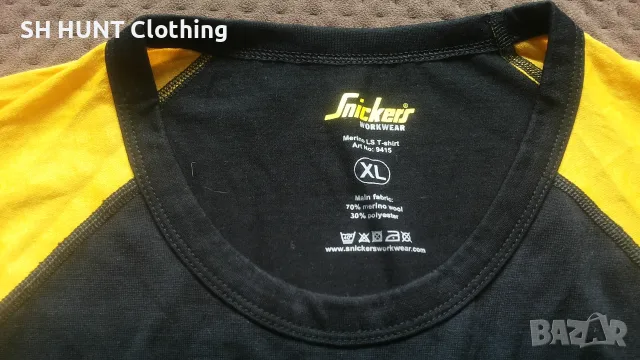 Snickers 9415 Work Wear Thermo 70% Merino Wool размер L работна термо блуза W4-769, снимка 8 - Блузи - 55680872