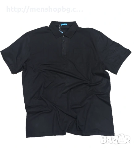 Голяма блуза с яка - черна, снимка 2 - Тениски - 53960568