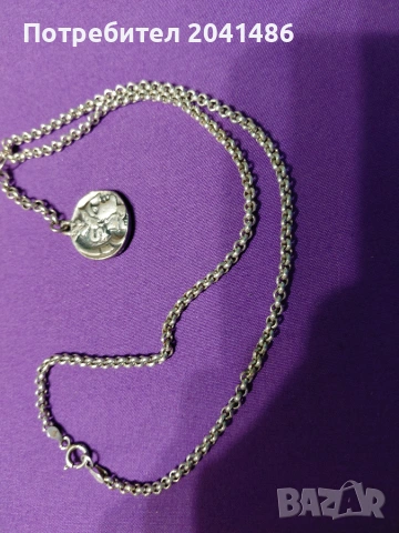 Сребърен медальон, снимка 5 - Колиета, медальони, синджири - 54991755