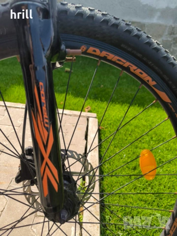 Алуминиев велосипед МТВ Shimano с хидравлични дискови спирачки колело като ново, снимка 10 - Велосипеди - 54740943