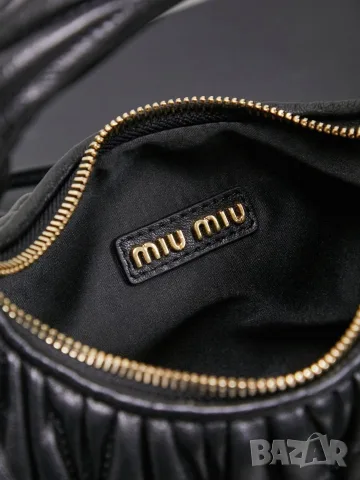 Miu Miu Wander Matelassé Bag – Black, снимка 9 - Чанти - 55417282