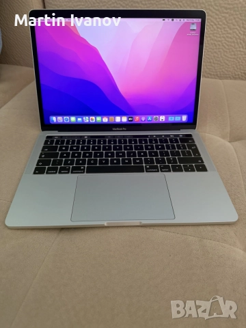 Macbook pro 13 inch model A1706 silver 2,9ghz 256gb touch bar 2016