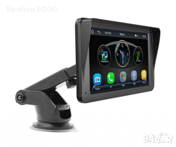 7 инча CarPlay Android Auto дисплей Bluetooth 5.0 WiFi 5G универсален авто екран 12-36V