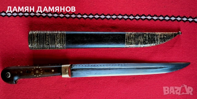 Дълъг овчарски нож с кания, снимка 2 - Антикварни и старинни предмети - 54937029