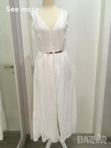 Massimo Dutti рокля 100% памук с бродерия!, снимка 8 - Рокли - 55606962