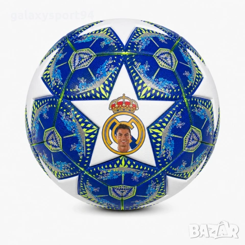 Топка с Лицето на Роналдо Ronaldo Black, Red, Blue  CR7 Футболна топка