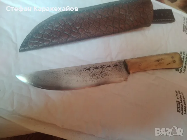 Стар Габровски ловен нож , снимка 3 - Ножове - 55544052