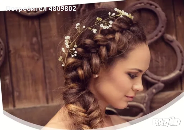 Диадема за коса, дължина а35 см. Сребриста , снимка 3 - Аксесоари за коса - 55529605