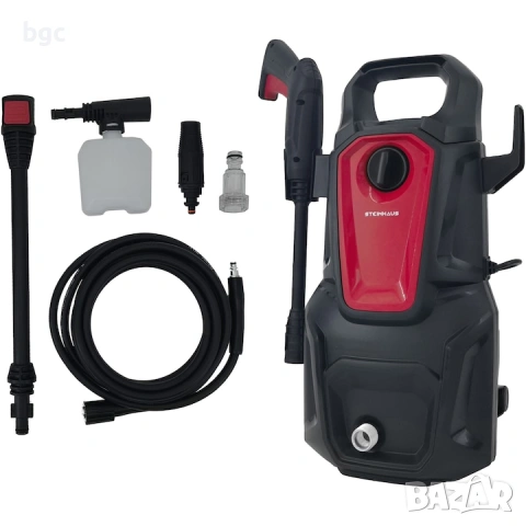  Водоструйка Steinhaus Professional, 1400 W, 110 бара, 306 л/ч, Маркуч 5 м, 24 месеца гаранция