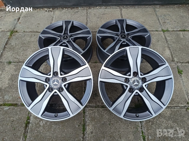 ОРИГИНАЛНИ джанти 17 ' цола 5x112 MERCEDES C KLASSE W205 / МЕРЦЕДЕС 7J ET48,5, снимка 4 - Гуми и джанти - 54783388