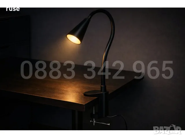 НОВИ! Настолна LED лампа със скоба 56см, снимка 9 - Настолни лампи - 55678184