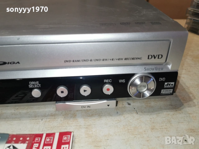 PANASONIC DMR-ES35V DVD RECORDER+VHS ВНОС GERMANY 1904260951LCHERY1, снимка 9 - Плейъри, домашно кино, прожектори - 54242306