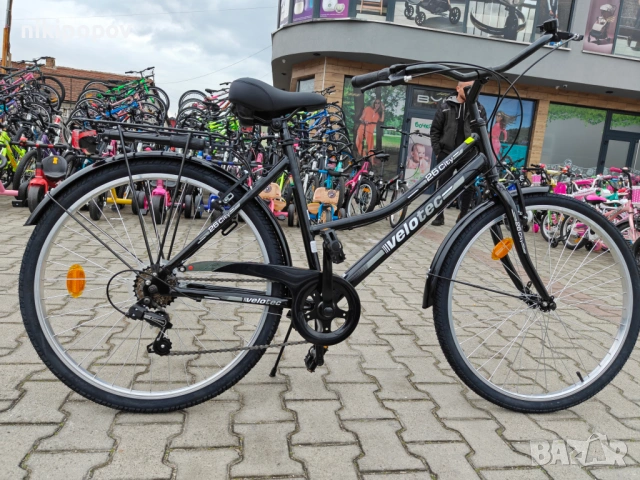 PA Алуминиев велосипед 26" Velotec CITY черен, снимка 12 - Велосипеди - 54398488