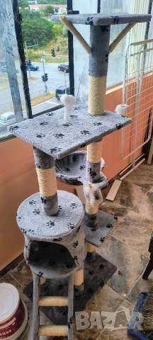 Многоетажна катерушка за котки , снимка 2 - За котки - 55192161
