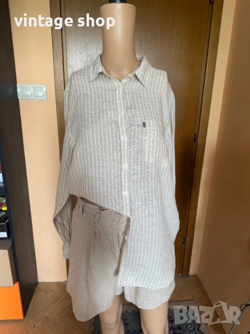 Дамски ленени ризи райе Lexington/Zara, снимка 7 - Ризи - 54486141