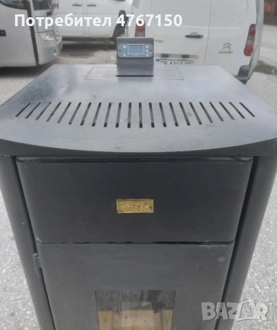 Пелетна камина Golden Fire GF с водна риза, 24 kW, Черен/ Златист, снимка 3 - Отоплителни печки - 54664948