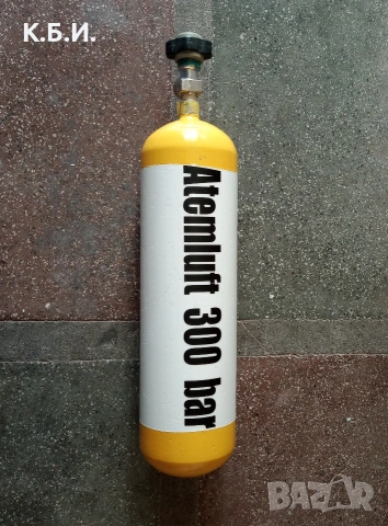 Продавам желязна бутилка Dräger - 1 брой - 6L - 300 BAR - АТМОСФЕРИ работно налягане